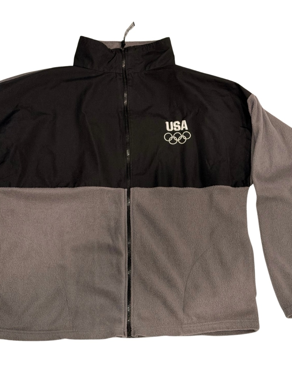 Olympic USA Full-Zip Fleece Jacket - Gray/Black